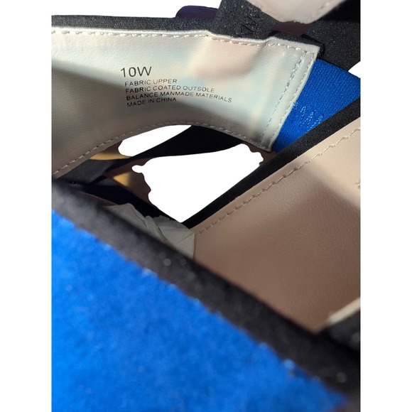 Eloquii Color Block Suede Lace Up Block Heels Sandals‎ Women 10W - Picture 6 of 9